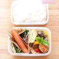 お弁当（寝坊）『冷凍たらこどーん！』