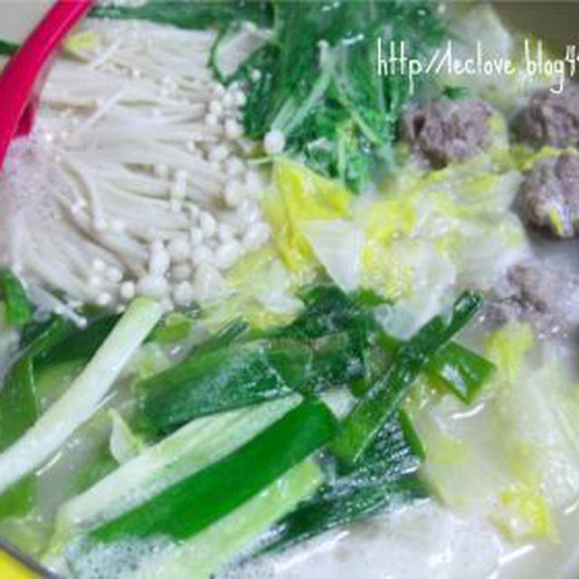 お肌ぷるんぷるん肉団子コラーゲン鍋