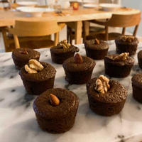 ＊簡単デザート♪ チョコレートミニカップケーキ《食卓で旅気分♪ アメリカ大陸編 》 ＊植物に元気をもらう