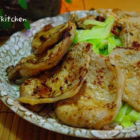 味噌漬け豚と、豆アジの南蛮漬けのお夕飯