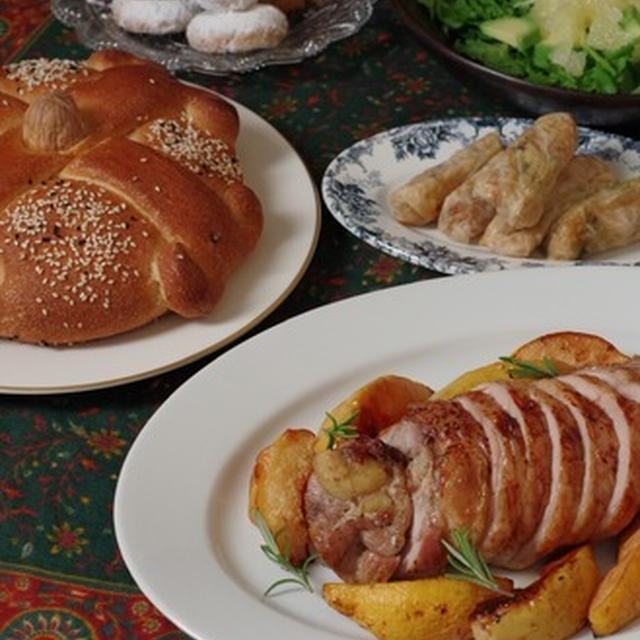 ギリシャのクリスマス料理 / ターキーロールとマルメロのロースト