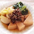 かぶと高野豆腐とキヌアの煮物