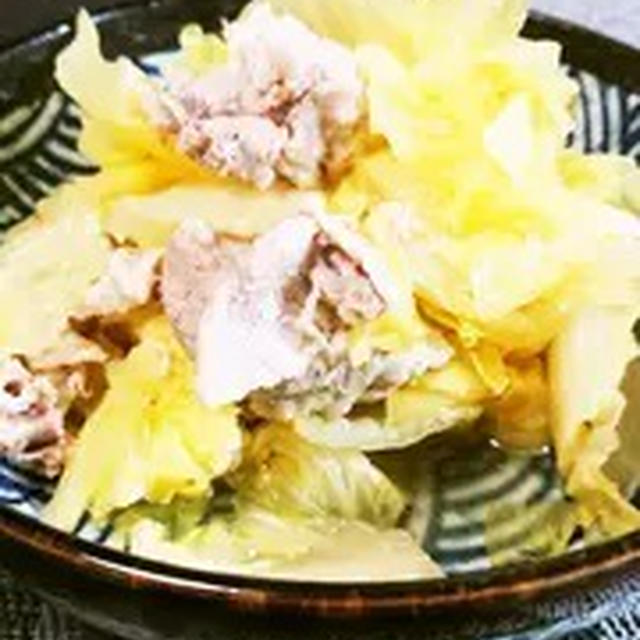 白菜と豚肉のレンチン、あっさり煮