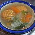寒い日にはトロミをつけて♪　〜魚河岸あげと白菜の生姜スープ〜