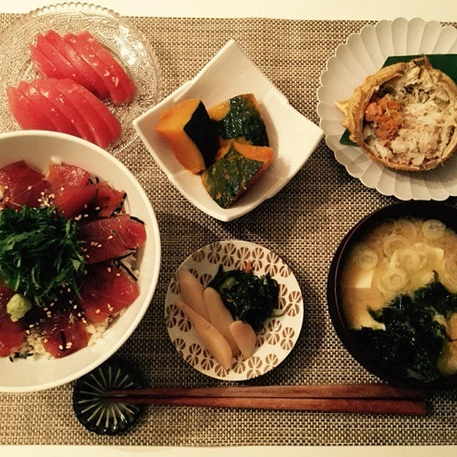 まぐろの漬け丼とか