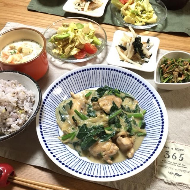洋食にも和食にも！キャベツとささみのオイマヨカレー♪まぐろのごま竜田♪