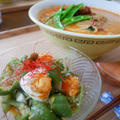 くたくたピーマンとゆでたまごのサラダ、昼ごはん#本日のおうちごはん
