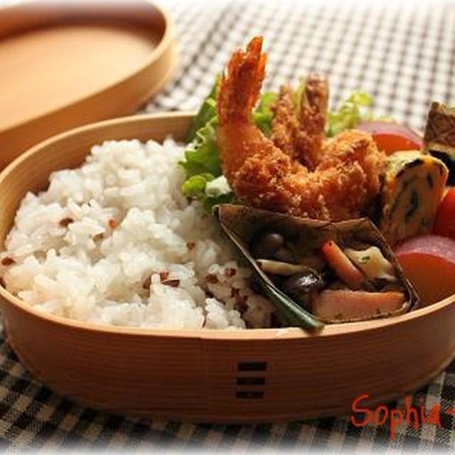 ワタシ弁当✿エビフライのおべんとう