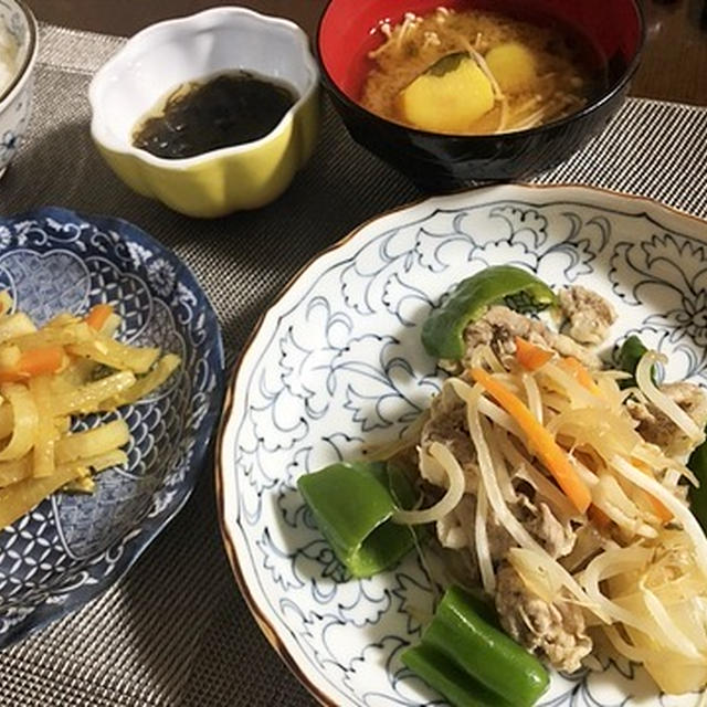 すっかり忘れてましたぁ～(;^_^A＆豚肉と玉ねぎ、もやしの生姜焼き