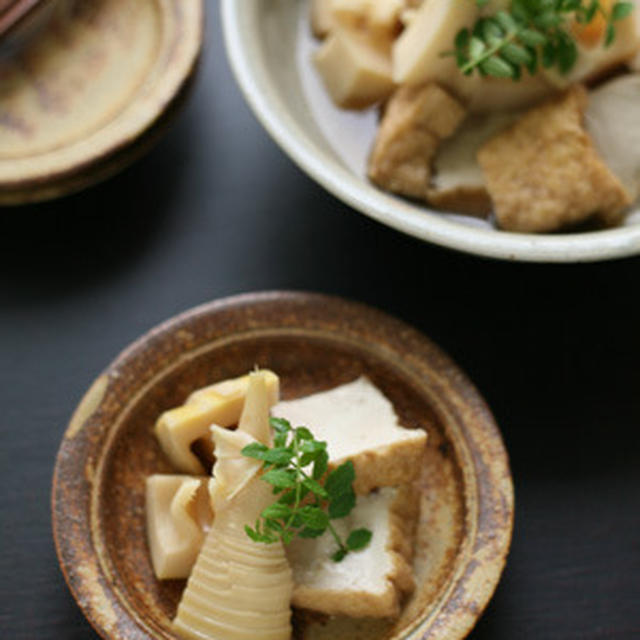 タケノコと厚揚の含め煮