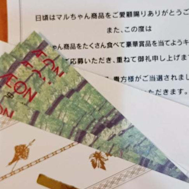 マルちゃん商品をたくさん食べて豪華商品を当てようキャンペーン当選