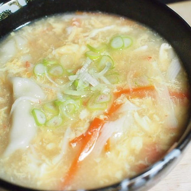 ★紀文 スープ餃子　de 柚子胡椒香る＊きのこと卵のとろ～りスープ餃子 作ってみましたぁ♪