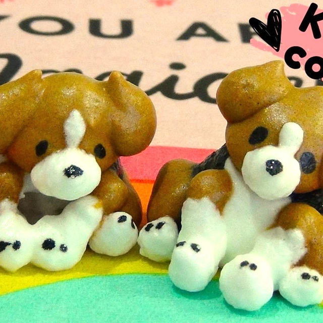 かわいいメレンゲクッキー☆ビーグル犬の作り方♪バレンタイン、ホワイトデーにも♪