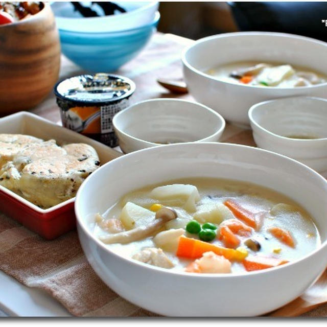 ☆体が温ま～るシチュー♪美味しいヨーグルトも！ 4日の朝ごはん☆