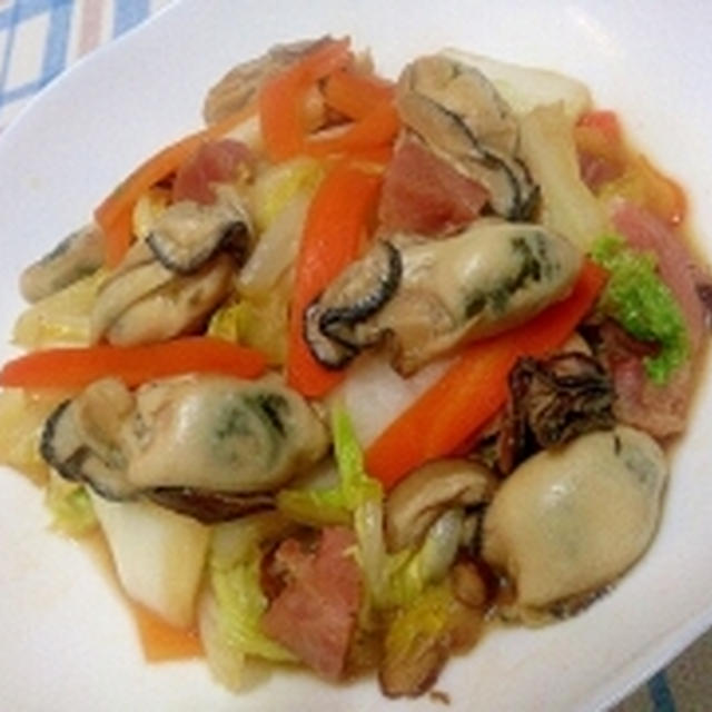牡蠣と野菜のオイスターソース炒め