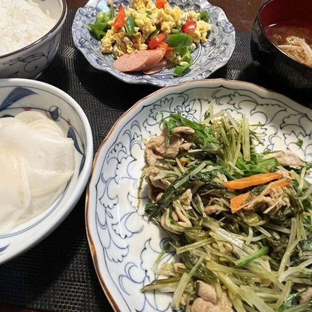寒くても心はポカポカ＆水菜と豚肉の炒め物