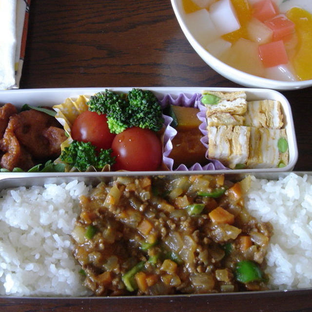 キーマカレー弁当と　脳細胞の構成にかかせない肉類。の話