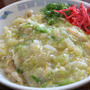 白菜がだぶついて「中華風白菜丼」