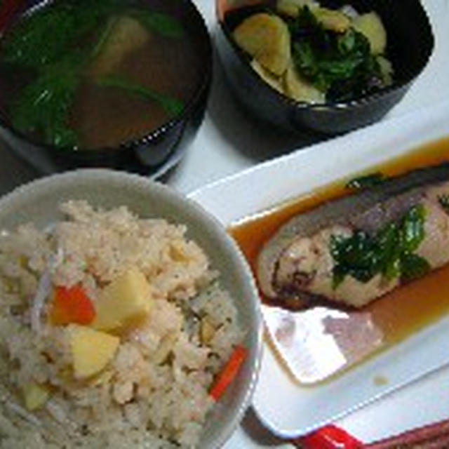筍とチリメンジャコの炊き込みご飯