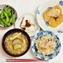 炊き込みご飯とぶり大根
