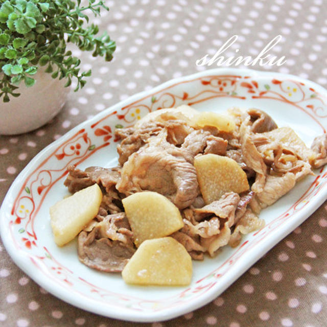 簡単＊すだちde豚肉と長芋の甘酢炒め