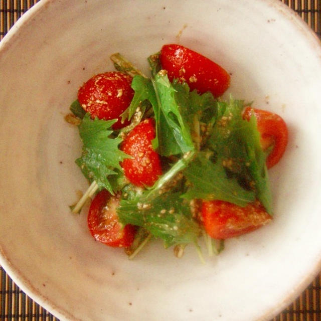 トマトと水菜のナムル
