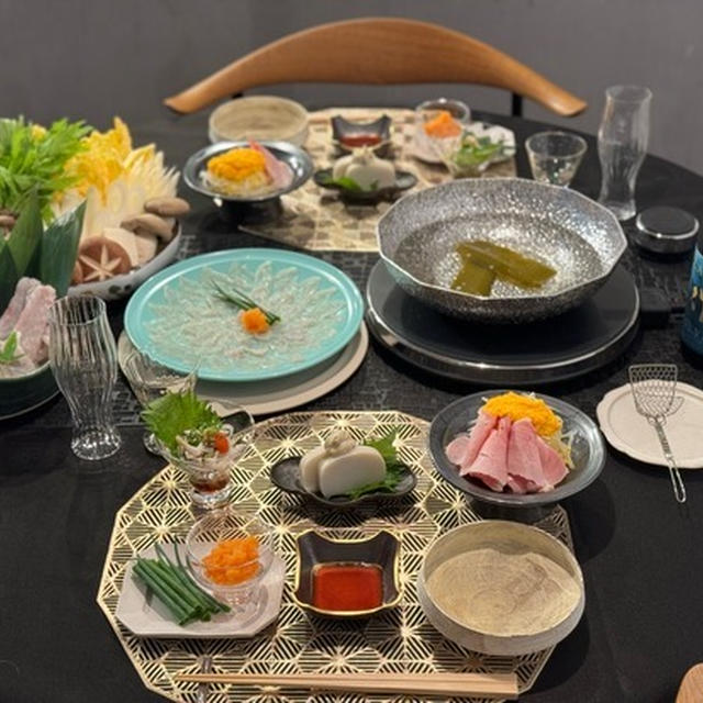 大晦日、ふぐ刺し&てっちりの夜ごはんが最高でした♪
