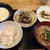 シシャモ定食にシュリンプカレー