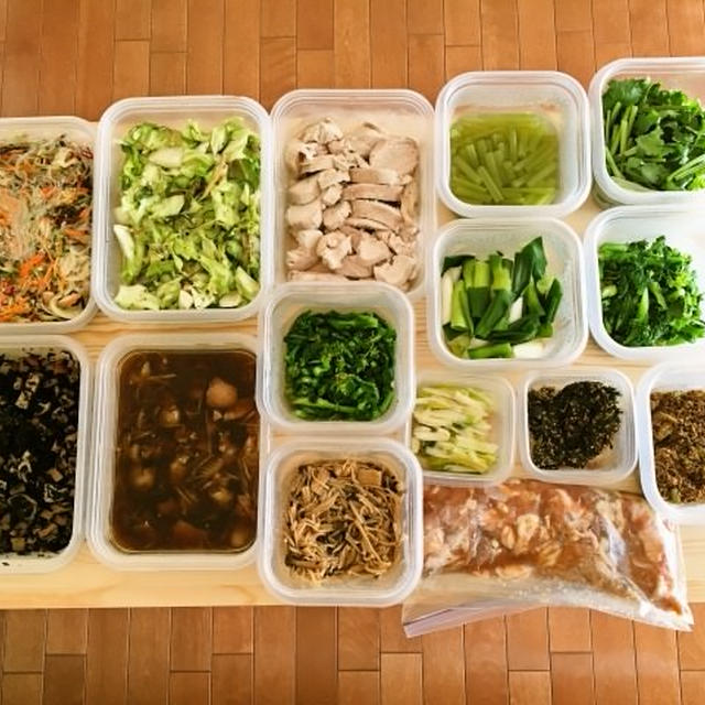 2016年2月28日の作り置き（15品＋ソース類）