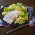 鶏むね肉と春野菜のタルタルワンプレートサラダ
