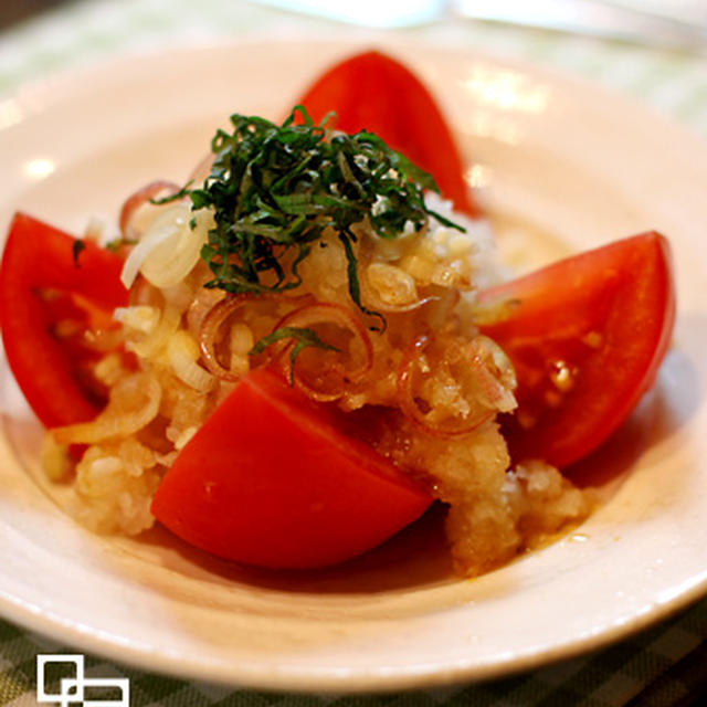 薬味たっぷり☆トマトとおろしの香味サラダ