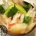 酢生姜そして香味野菜と練り物のちらし寿司