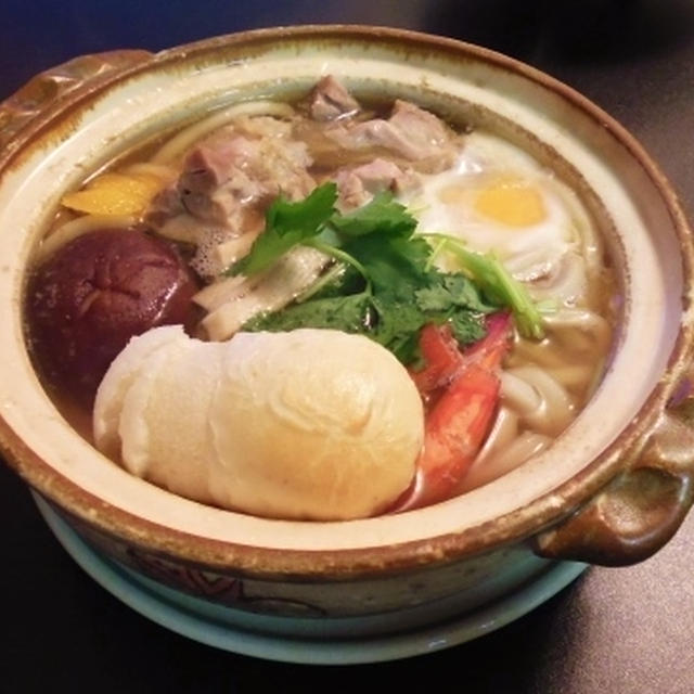 今年初めて鍋焼きうどん