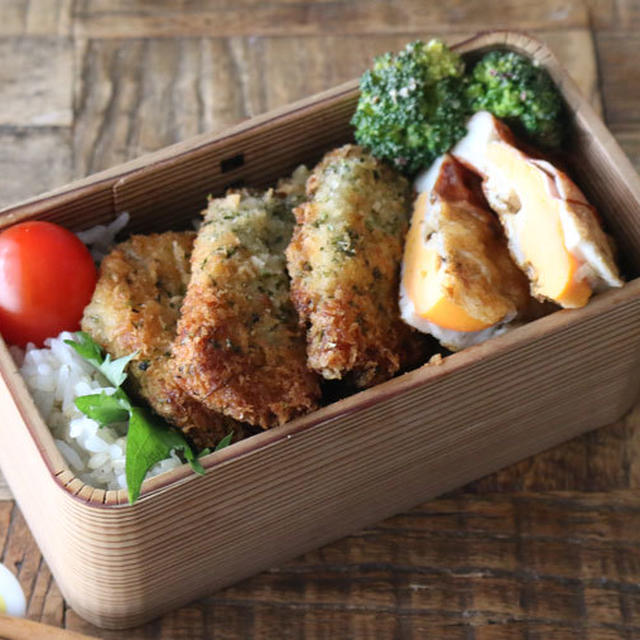 【夜９割作る弁当】朝が少しでもラクになる！磯辺とんカツ弁当