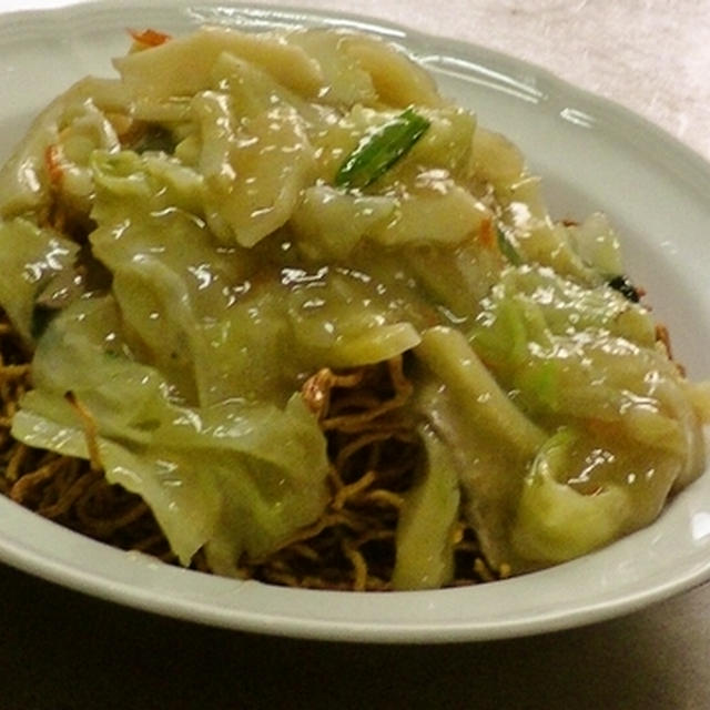 [キャベツレシピ]あんかけかた焼きそばの作り方