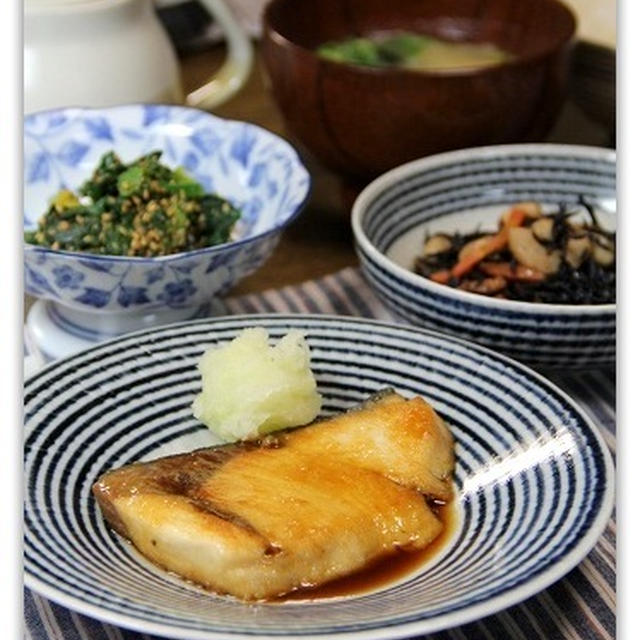 ぶりの照り焼きなど*和食