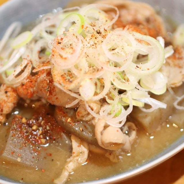 寒い季節に♪モツ煮込みは圧力鍋が便利♪