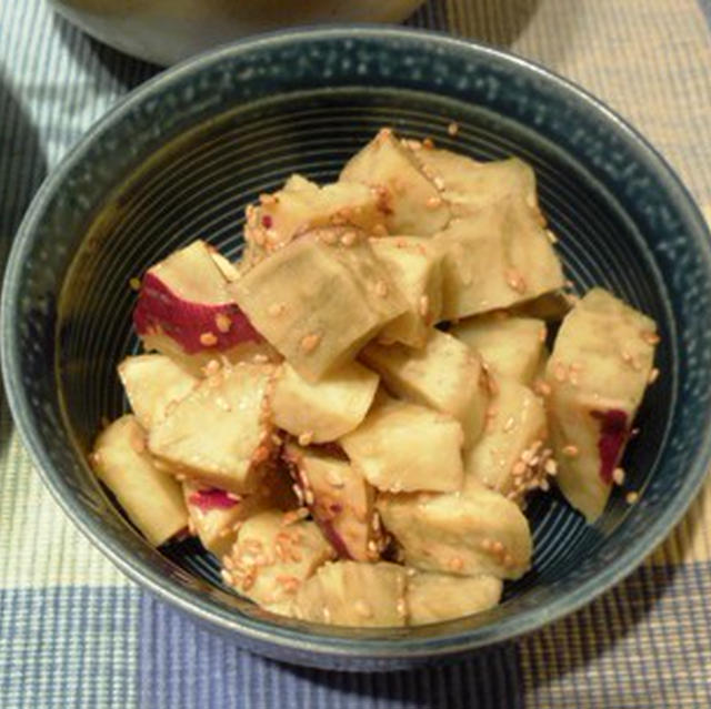 レンジでさつまいものコロコロ焼き