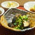 塩さばの胡麻油焼き　　厚揚げの野菜あん　　ベーコン入りおからの炊いたん　　さつまいものシークアーサー煮
