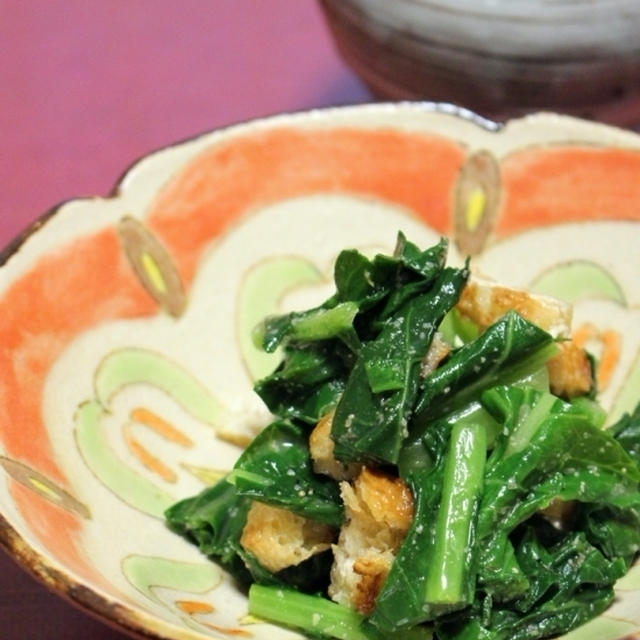 京都のおばんざい 畑菜の辛子和え。