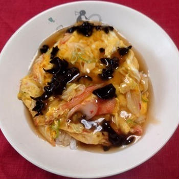 カニかま入り天津飯