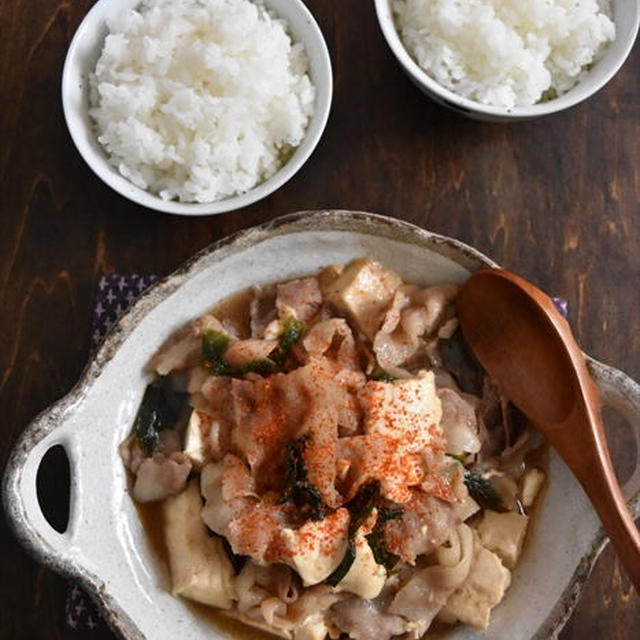 包丁不要！まな板不要！豚バラ肉豆腐