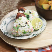 【レシピ】鮭天むす。の　お夜食。　と　地震の時のこと。