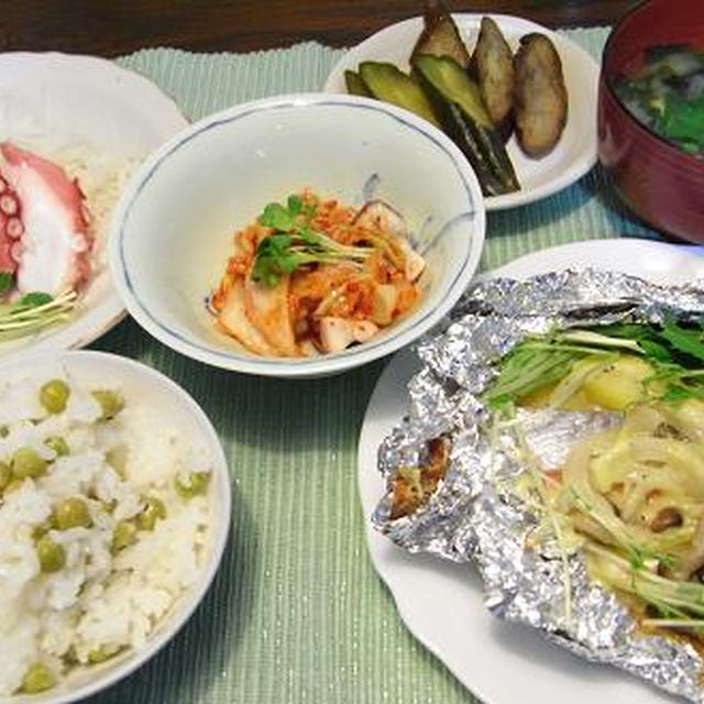 キノコと野菜たっぷり☆鮭のホイル焼き＆優雅なティータイム（＾＾