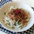 自家製梅干しをのせたぶっかけうどん