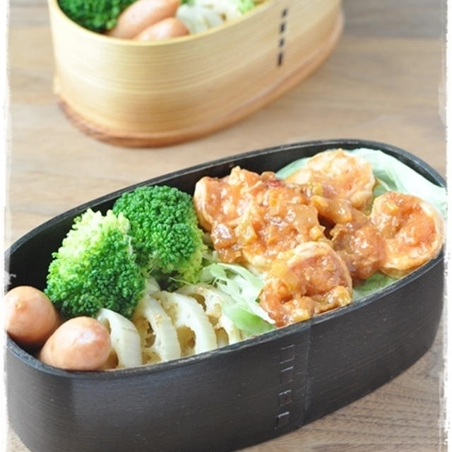 【海老チリ弁当、とテレビドラマでのレシピ提供のお知らせ】