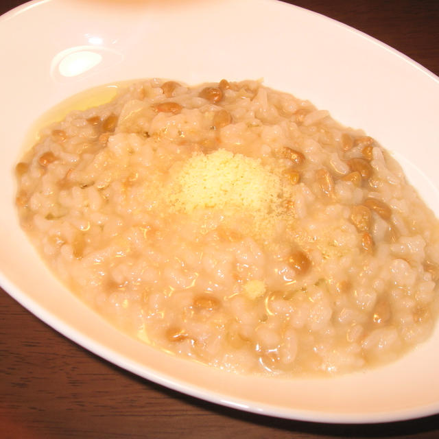 &quot;natto&quot;とパルミジャーノのリゾット白ワイン風味