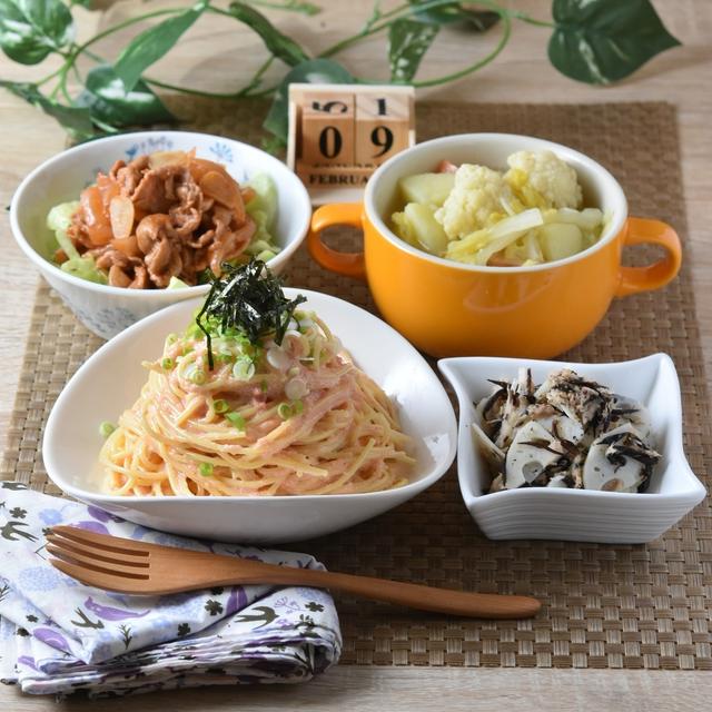 今日の晩ごはん　２月９日　10分パスタ