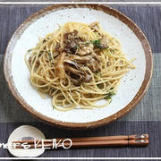 梅雨入りしました　～レシピは『まいたけとジャコの醤油スパゲティ』です～