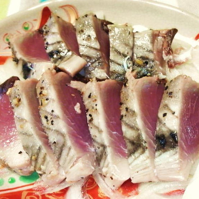 生カツオで作るスパイシータタキ☆